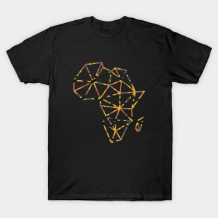 Africa Map, Geometric, African Ankara, Ghana Style T-Shirt